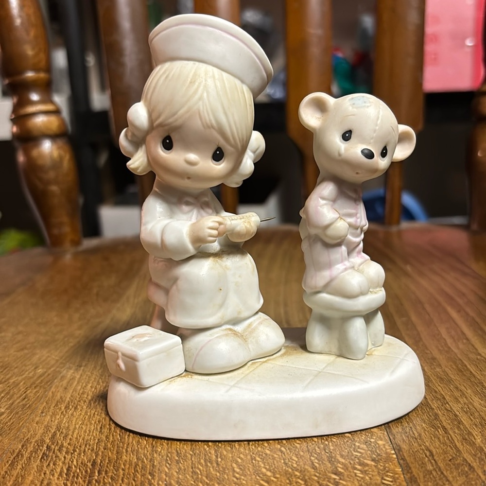1981 Precious Moments “Love Beareth All Things” Figurine. Johnathan & David